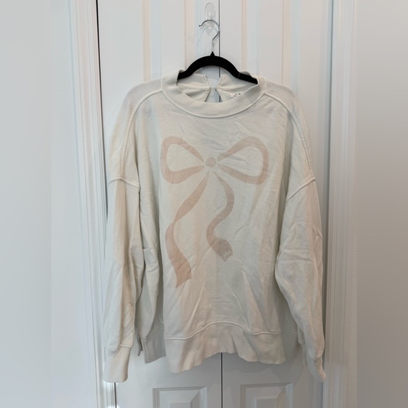 Aerie Big Chill Crew Bow Sweatshirt - Picture 3 of 7